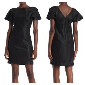 Trina Turk Barley Black Shimmer Mini Dress